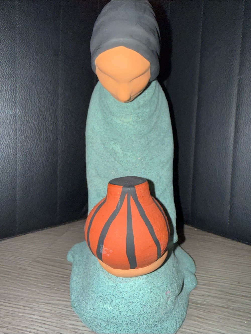 vintage Nova 5 Southwest-style Native American woman clay figurine